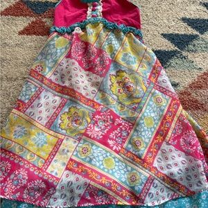 Jona Michelle Pink and Yellow Patchwork Dress